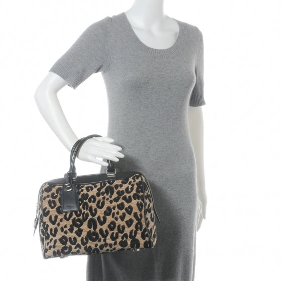 Jacquard Velvet Leopard Print Stephen Sprouse Speedy
