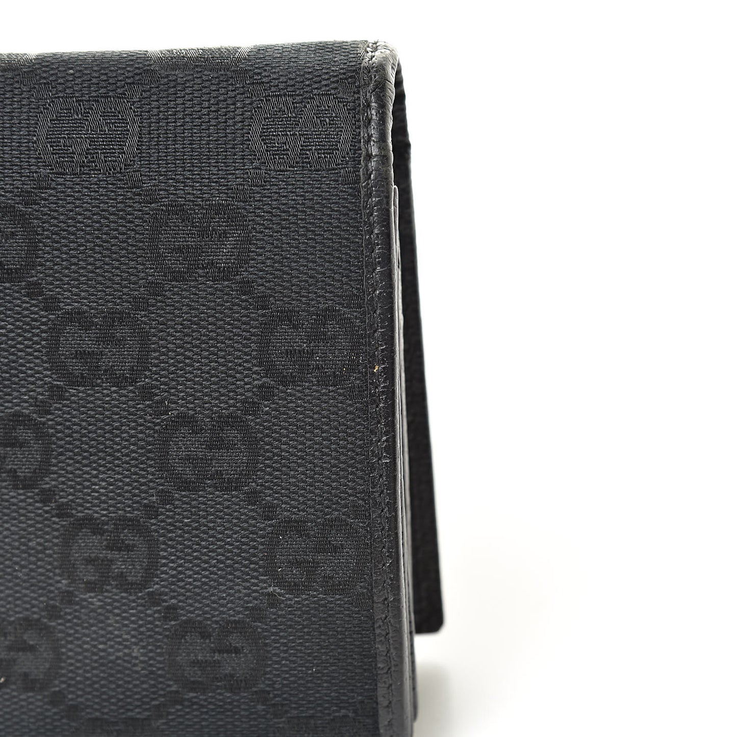 Monogram Metal Bar Continental Flap Wallet Black