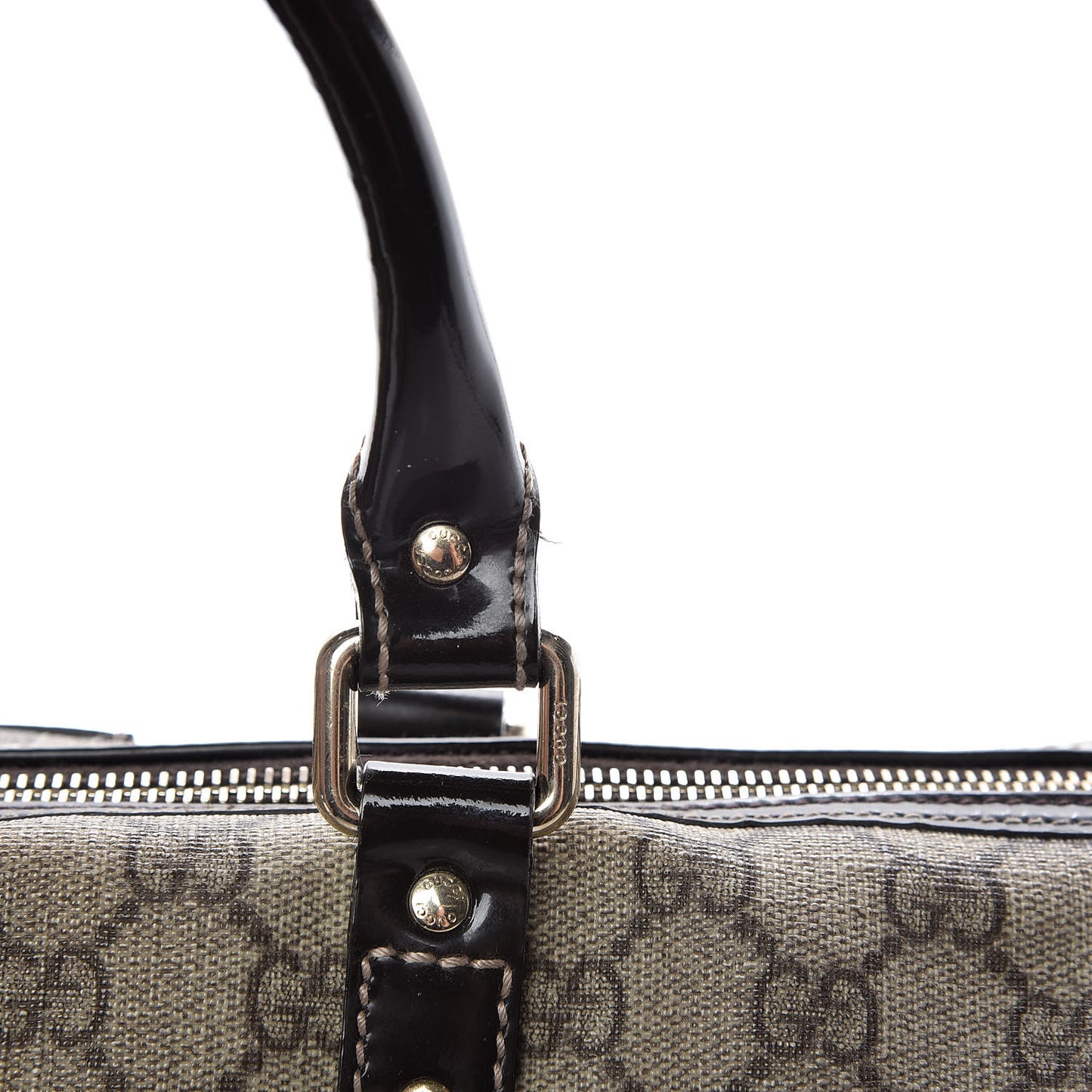 Monogram Guccissima Hearts Studded Medium Joy Boston Dark Brown