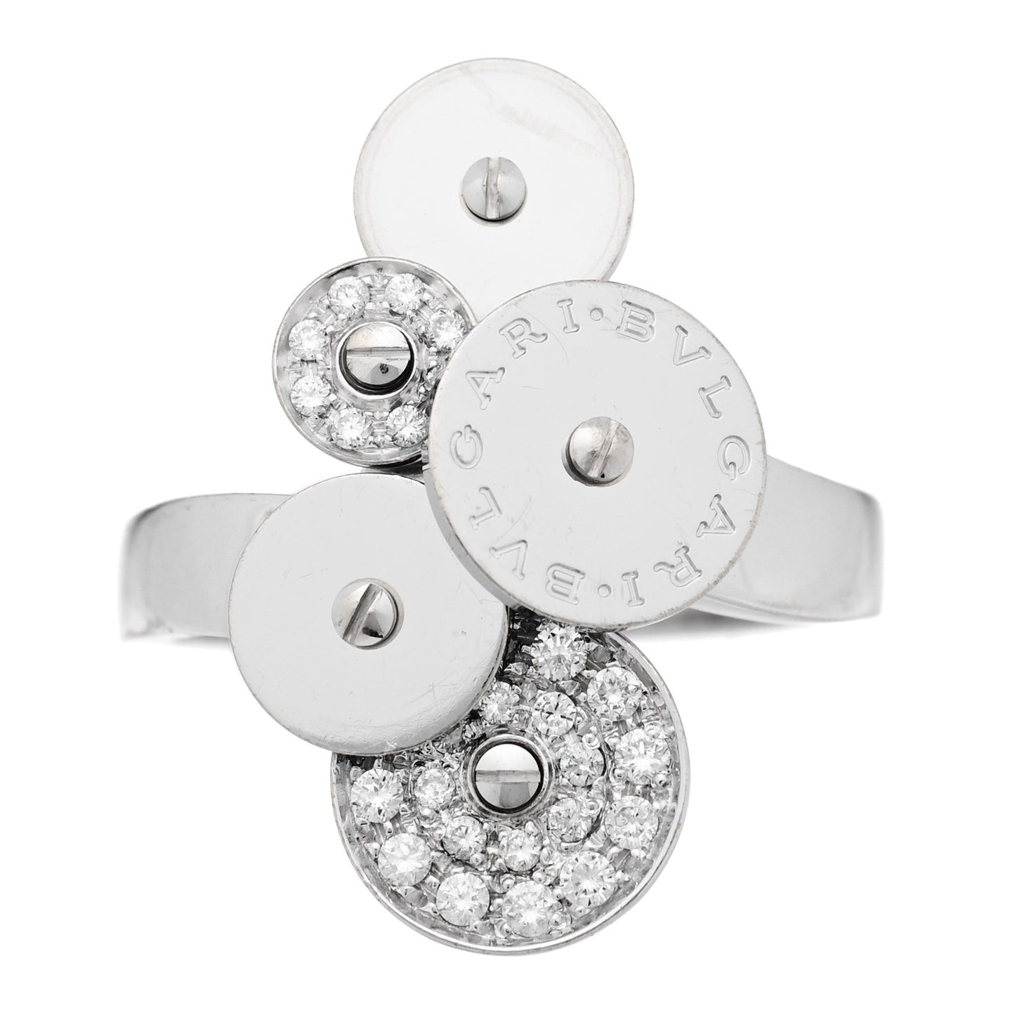 18K White Gold Diamond Cicladi Ring 59 8.75