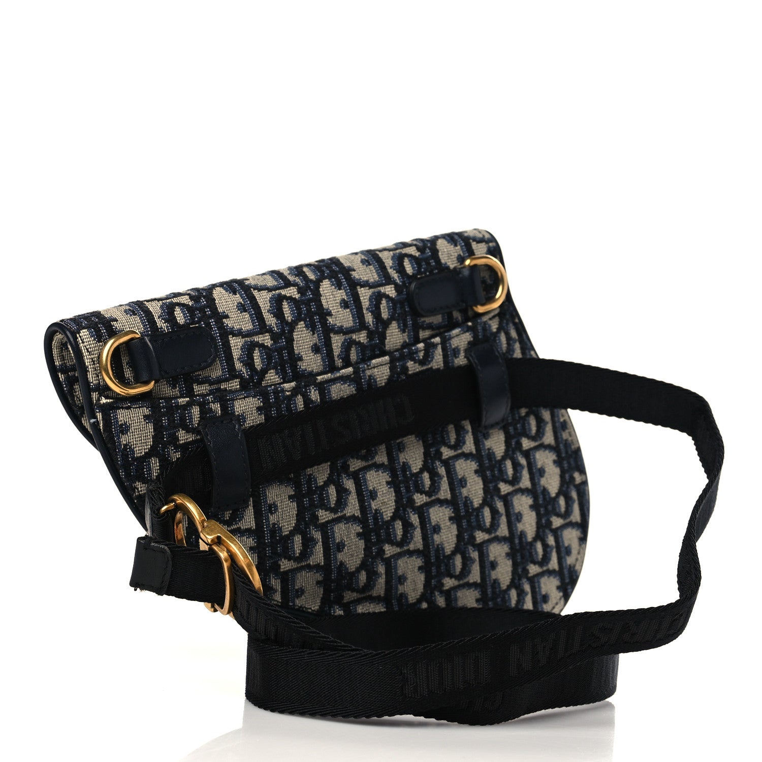 Christian Dior Oblique Saddle Belt Pouch Blue 3 of 6