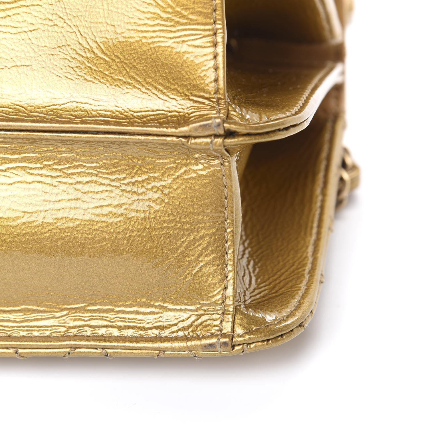 Chanel Patent Medium Madison Flap Gold 12 of 15