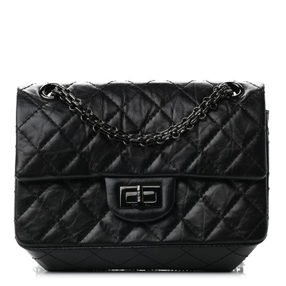 Chanel Aged Calfskin Quilted 2.55 Reissue Mini Flap So Black 1 of 9