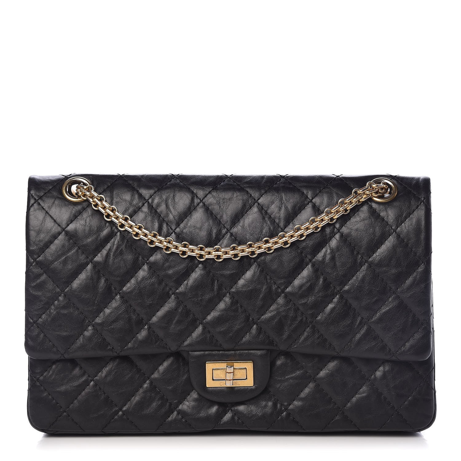 Chanel Aged Calfskin Quilted 2.55 Reissue 226 Flap Black 1 of 10