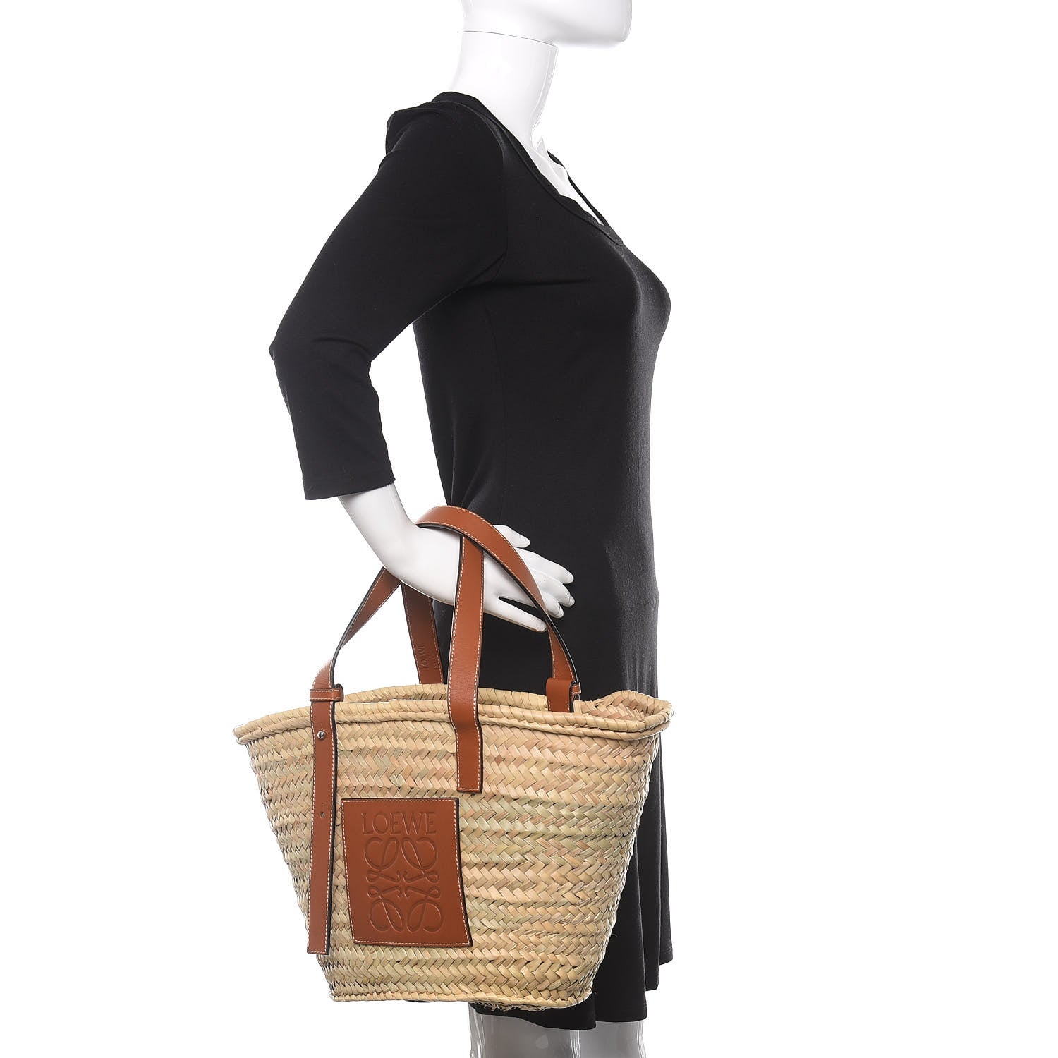 Loewe Raffia Basket Tote Bag Natural Tan 2 of 11