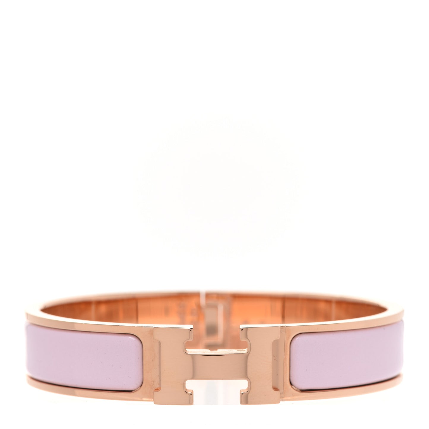 Enamel Narrow Clic Clac H Bracelet PM Rose Dragee
