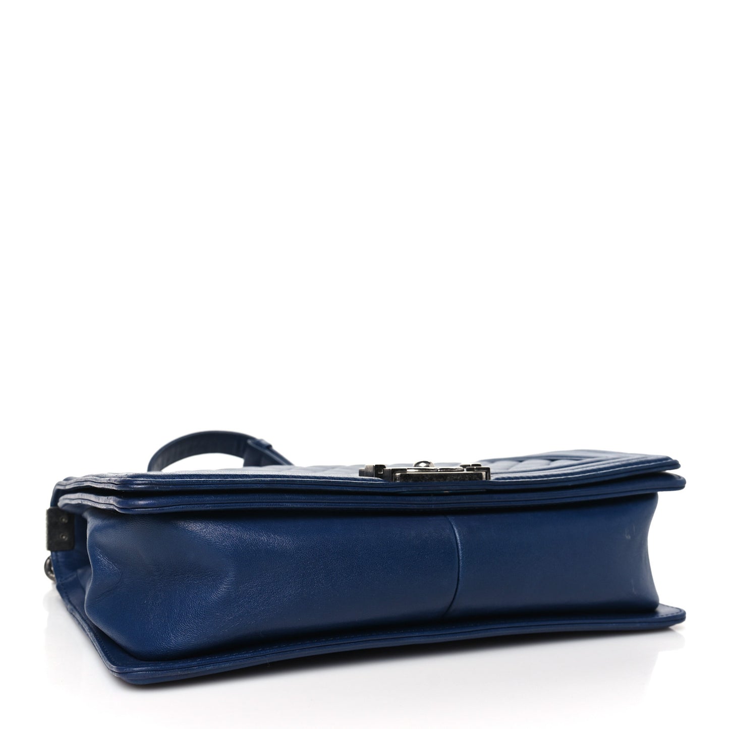 Calfskin Quilted New Medium Boy Flap Dark Blue
