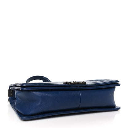 Chanel Calfskin Quilted New Medium Boy Flap Dark Blue 4 of 10