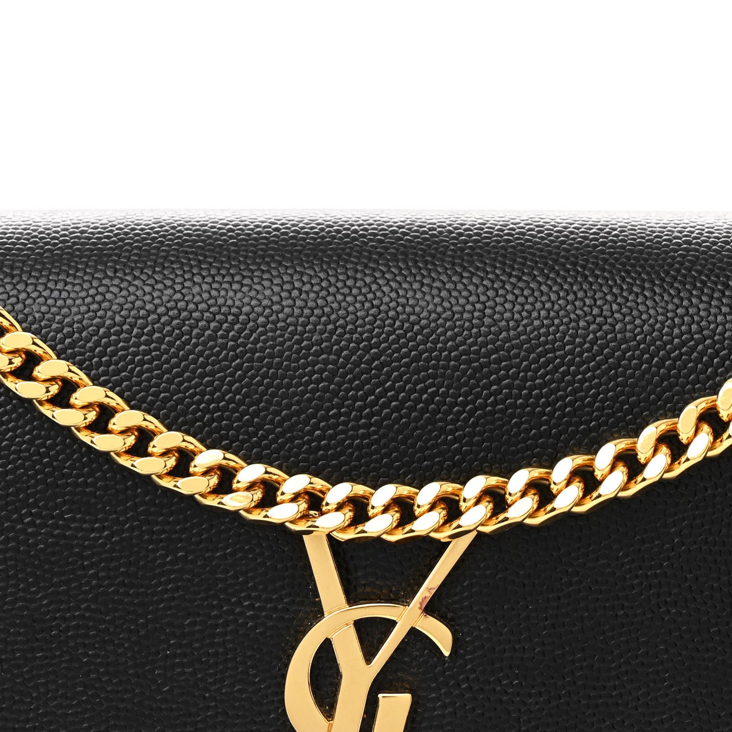 Grain De Poudre Medium Classic Monogram Kate Satchel Black