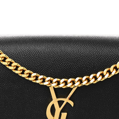 Saint Laurent Grain De Poudre Medium Classic Monogram Kate Satchel Black 8 of 10