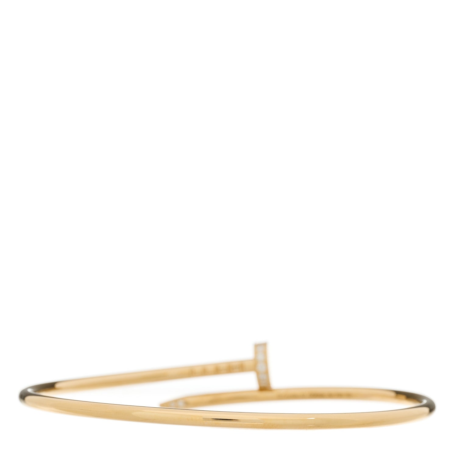 Cartier 18K Yellow Gold Diamond Small Juste Un Clou Bracelet 17 2 of 4