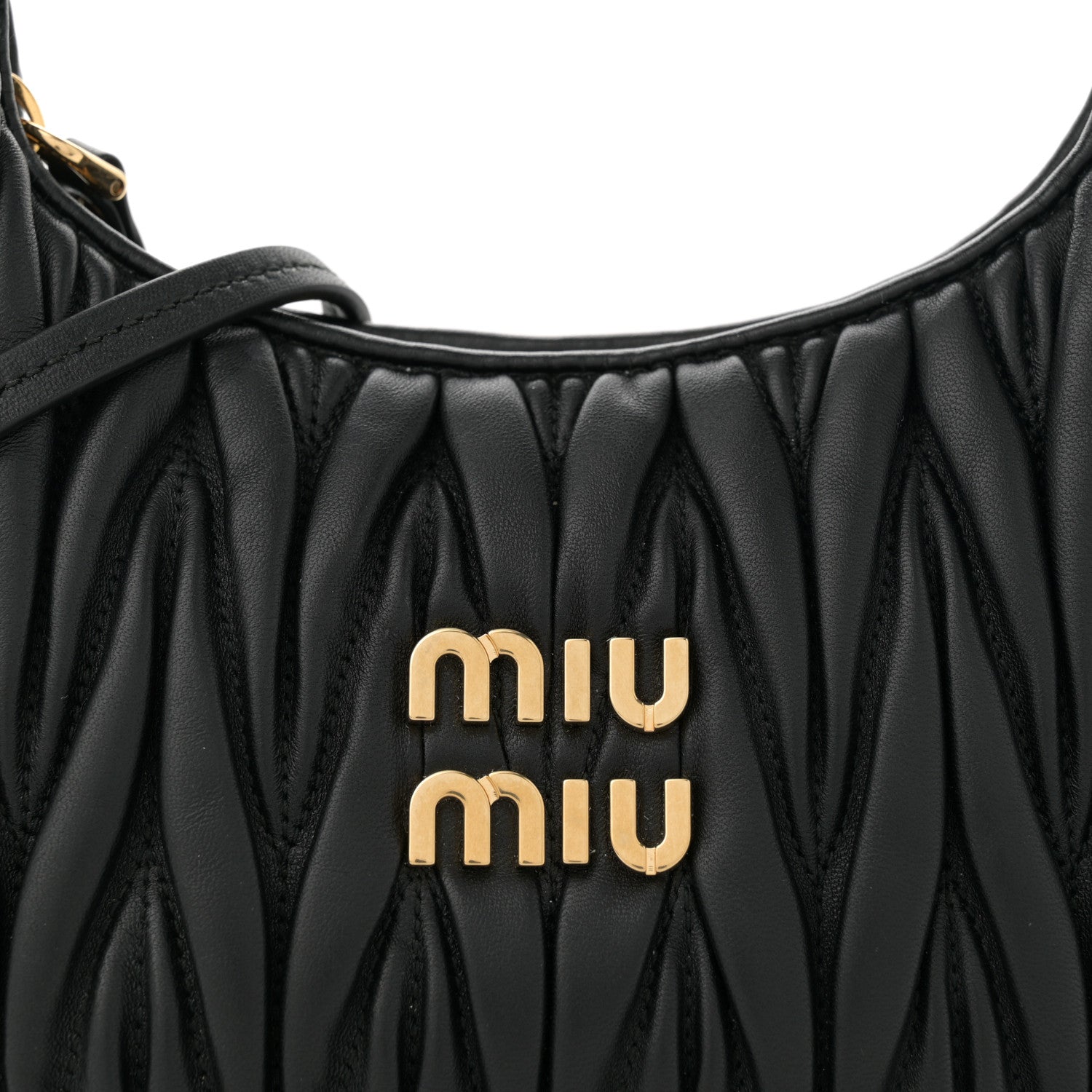 Miu Miu Nappa Matelasse Small Wander Hobo Black 7 of 9