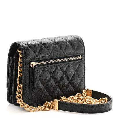 Chanel Caviar Quilted Mini Bracelet On Chain Wallet On Chain WOC Black 3 of 11