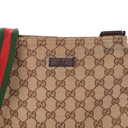 Gucci Monogram Web Small Flat Messenger Bag Brown 10 of 10