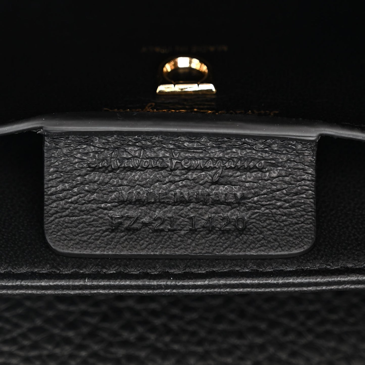 Calfskin Glam Shoulder Bag Black