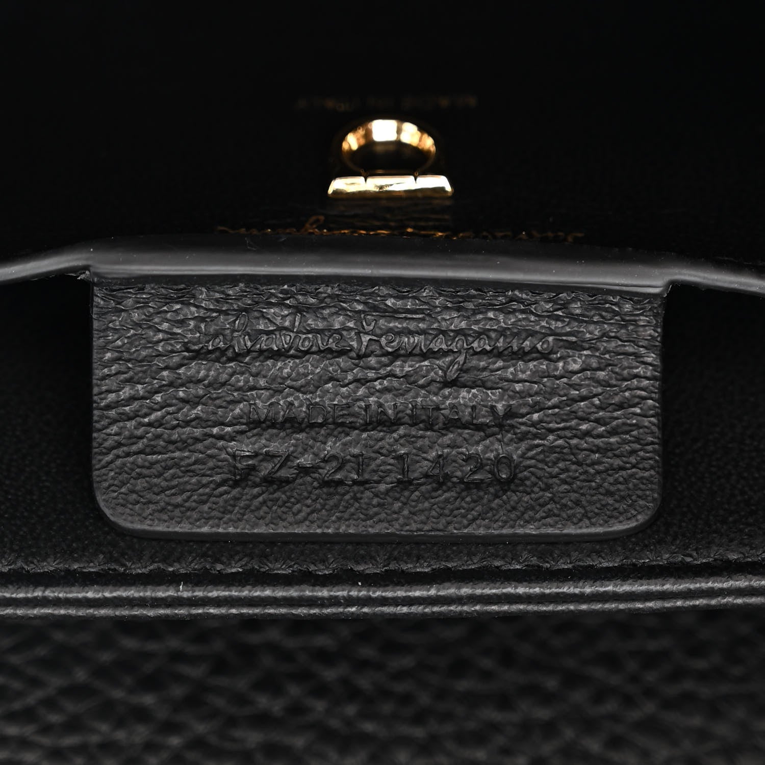 Salvatore Ferragamo Calfskin Glam Shoulder Bag Black 7 of 13