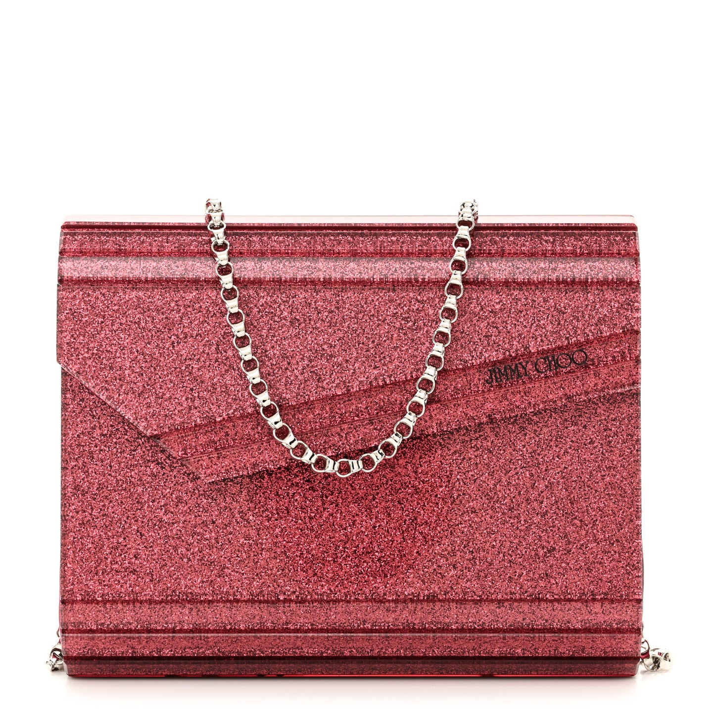 Acrylic Glitter Micro Candy Clutch Red