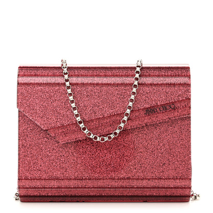 Jimmy Choo Acrylic Glitter Micro Candy Clutch Red 1 of 9