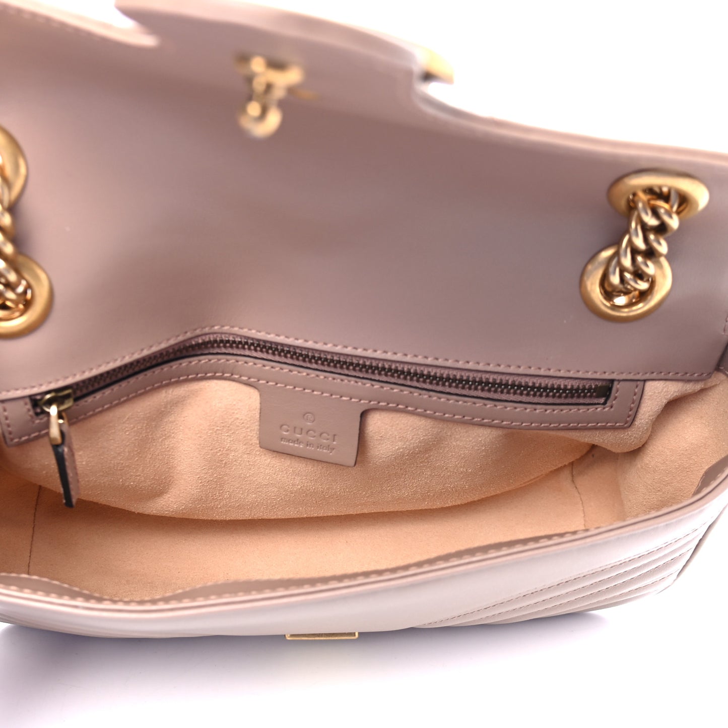 Calfskin Matelasse Small GG Marmont Shoulder Bag Porcelain Rose
