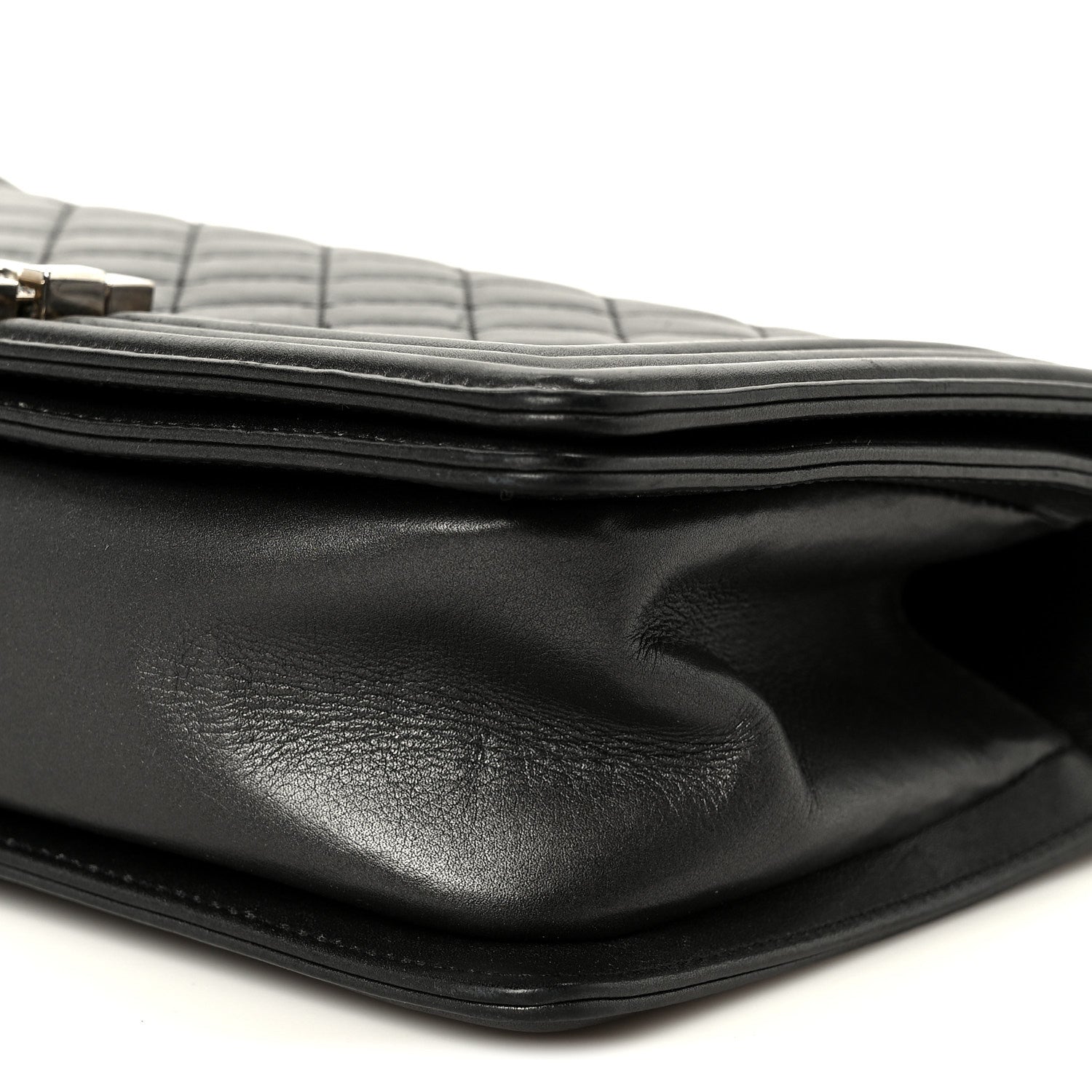 Chanel Metallic Lambskin Quilted Crystal Medium Boy Flap Grey 10 of 10