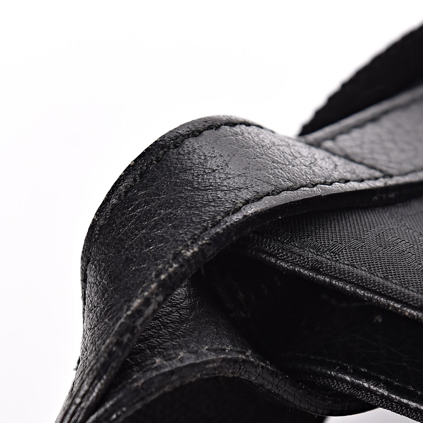 Nylon Monogram Flat Messenger Bag Black