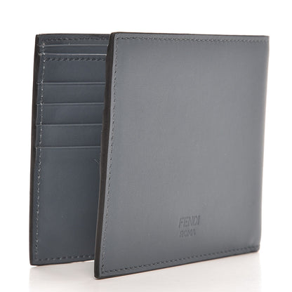 Fendi Calfskin Metal Monster Eyes Bi-Fold Wallet Tempesta 3 of 8