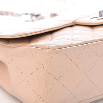 Chanel Caviar Quilted Jumbo Single Flap Beige Clair 19 of 24