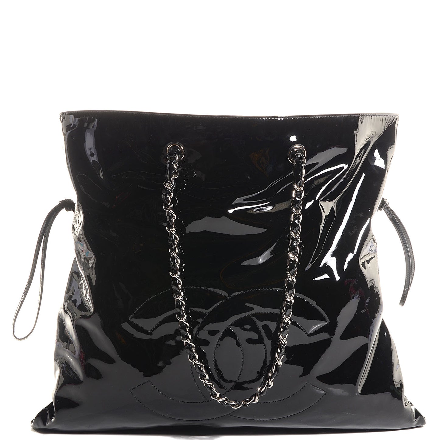 Patent Bonbons Shopper Tote Black