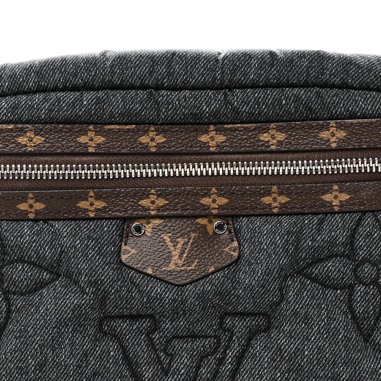Econyl Monogram LV Ski High Rise Bumbag Black Jeans