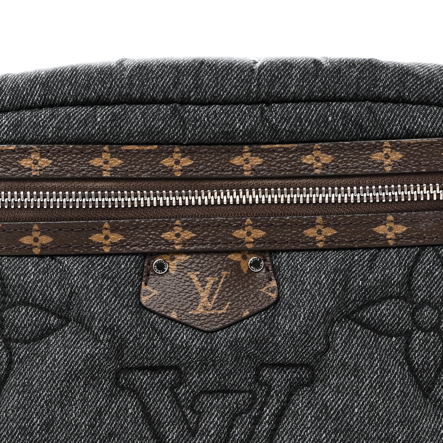 Louis Vuitton Econyl Monogram LV Ski High Rise Bumbag Black Jeans 7 of 10