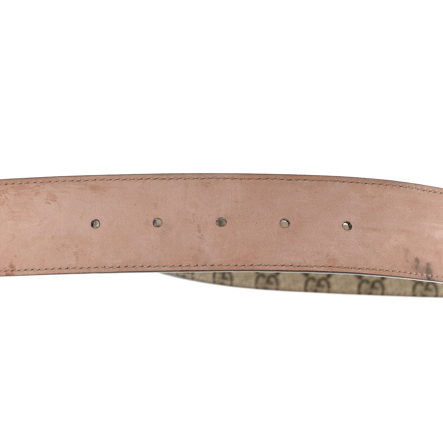 Gucci GG Supreme Monogram Selleria Calfskin Interlocking G 40mm Belt 90 36 Beige Ebony Cocoa 3 of 7