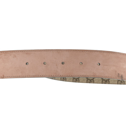 Gucci GG Supreme Monogram Selleria Calfskin Interlocking G 40mm Belt 90 36 Beige Ebony Cocoa 3 of 7