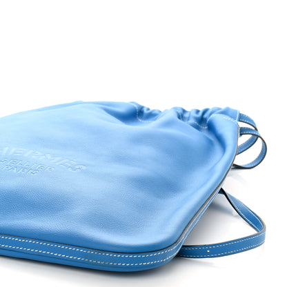 Hermes Cheri Calfskin Bridado Backpack Bleu Hydra 10 of 10