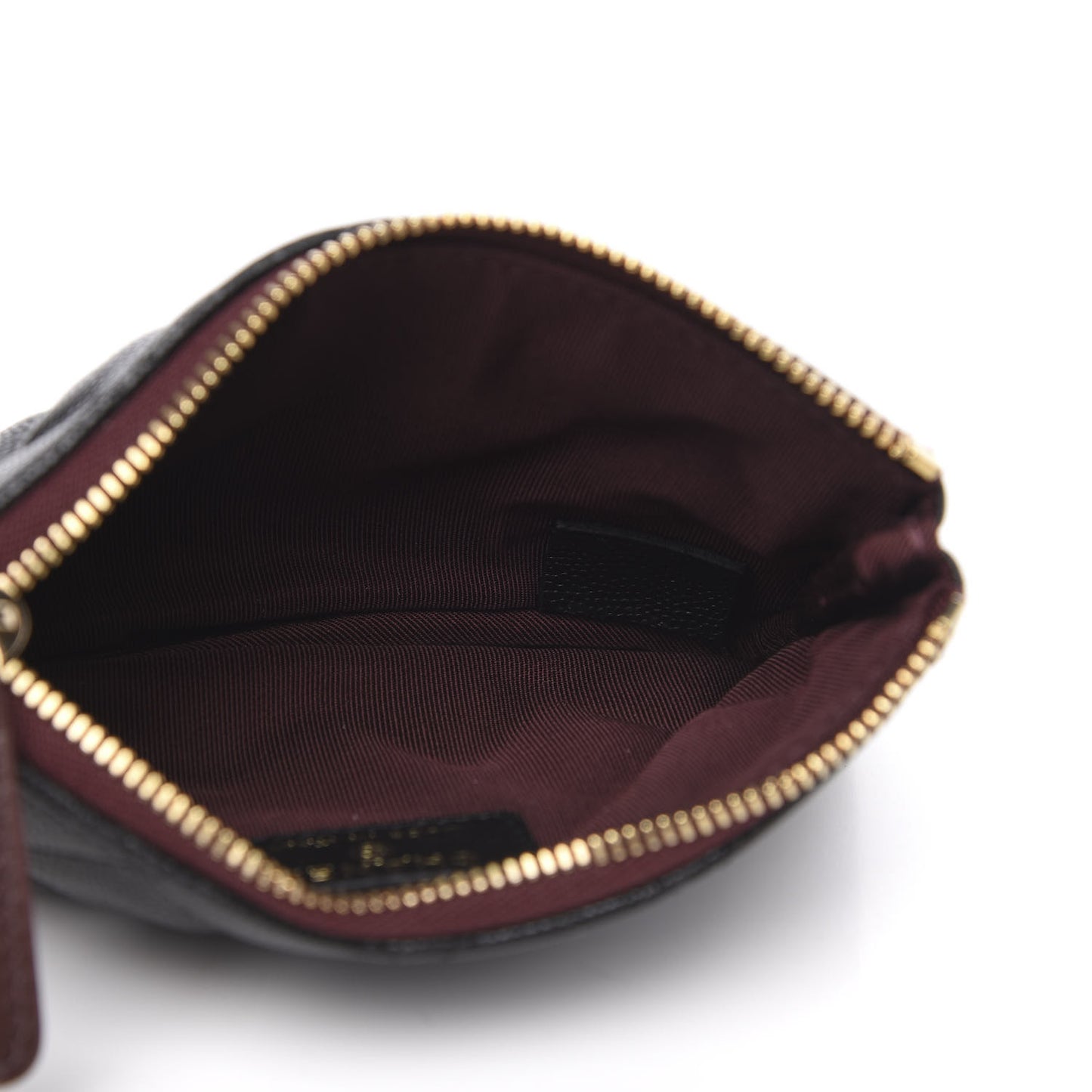 Caviar Quilted Small Cosmetic Case Black