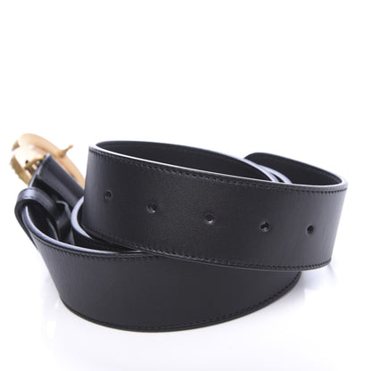 Gucci Moon Calfskin Pearl Double G 40mm Belt 85 34 Black Cream 3 of 5