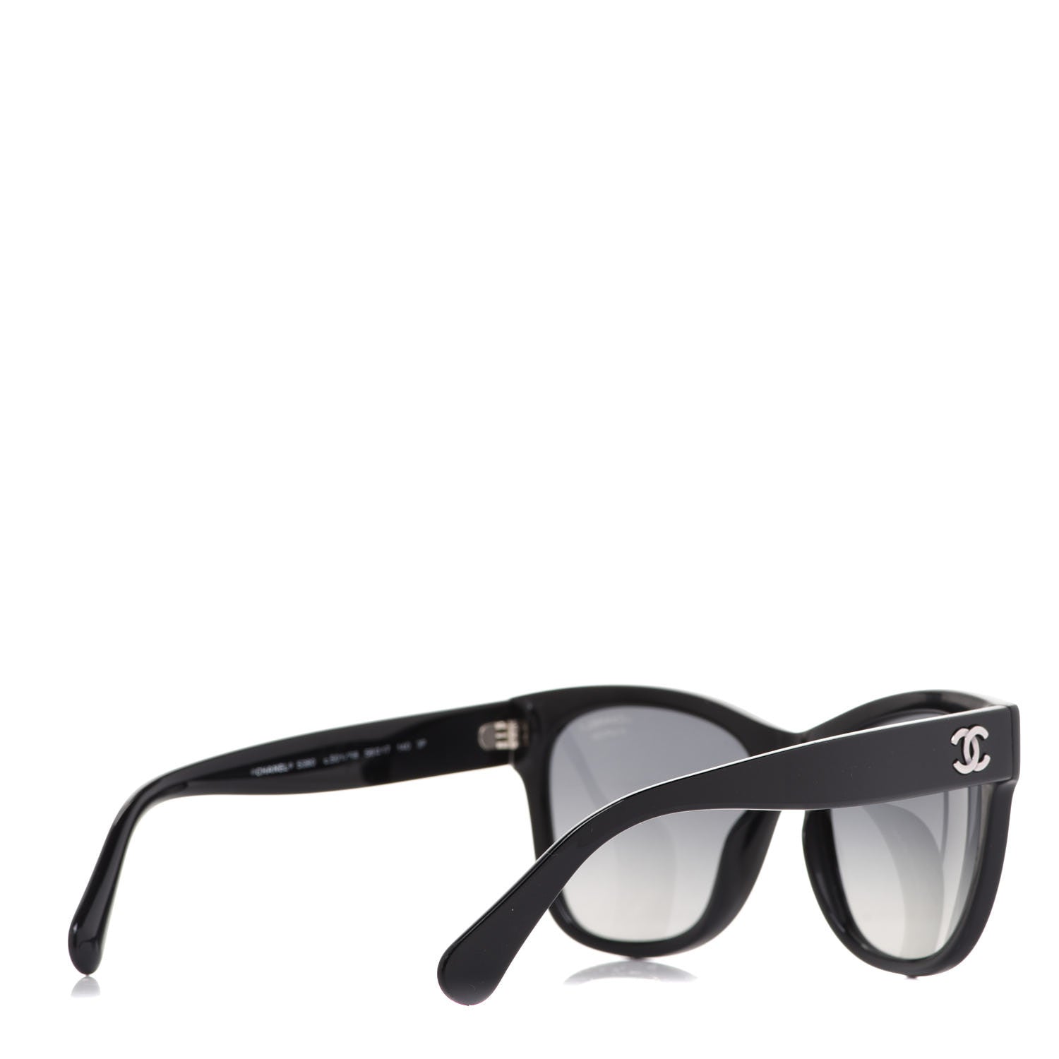 Chanel Acetate Polarized Square CC Sunglasses 5380 Black 4 of 7