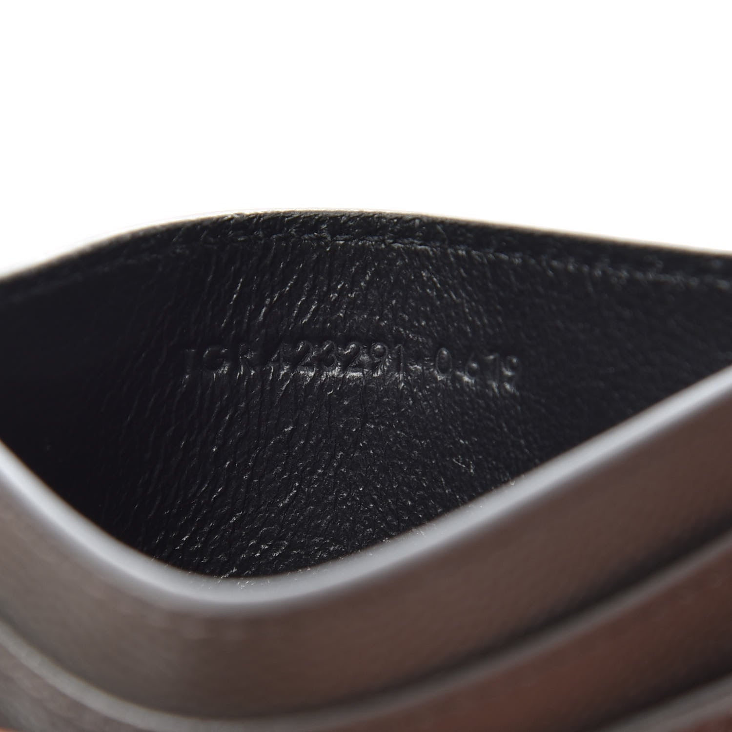 Saint Laurent Grain De Poudre Matelasse Chevron Monogram Credit Card Case Coal 6 of 6