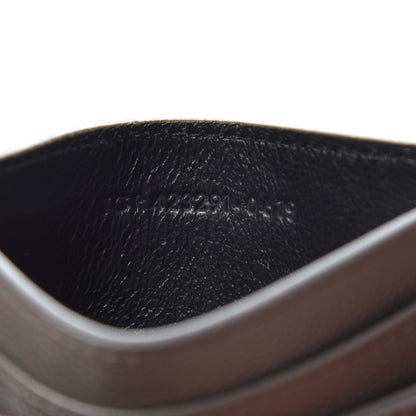 Saint Laurent Grain De Poudre Matelasse Chevron Monogram Credit Card Case Coal 6 of 6