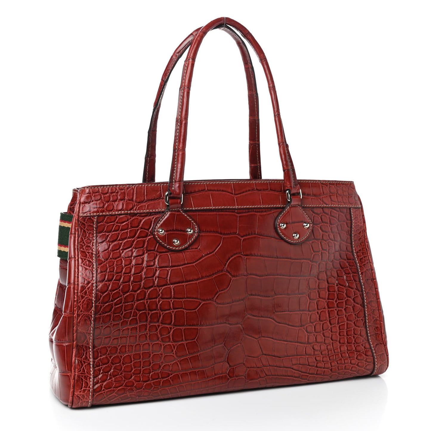 Crocodile Lock Tote Red