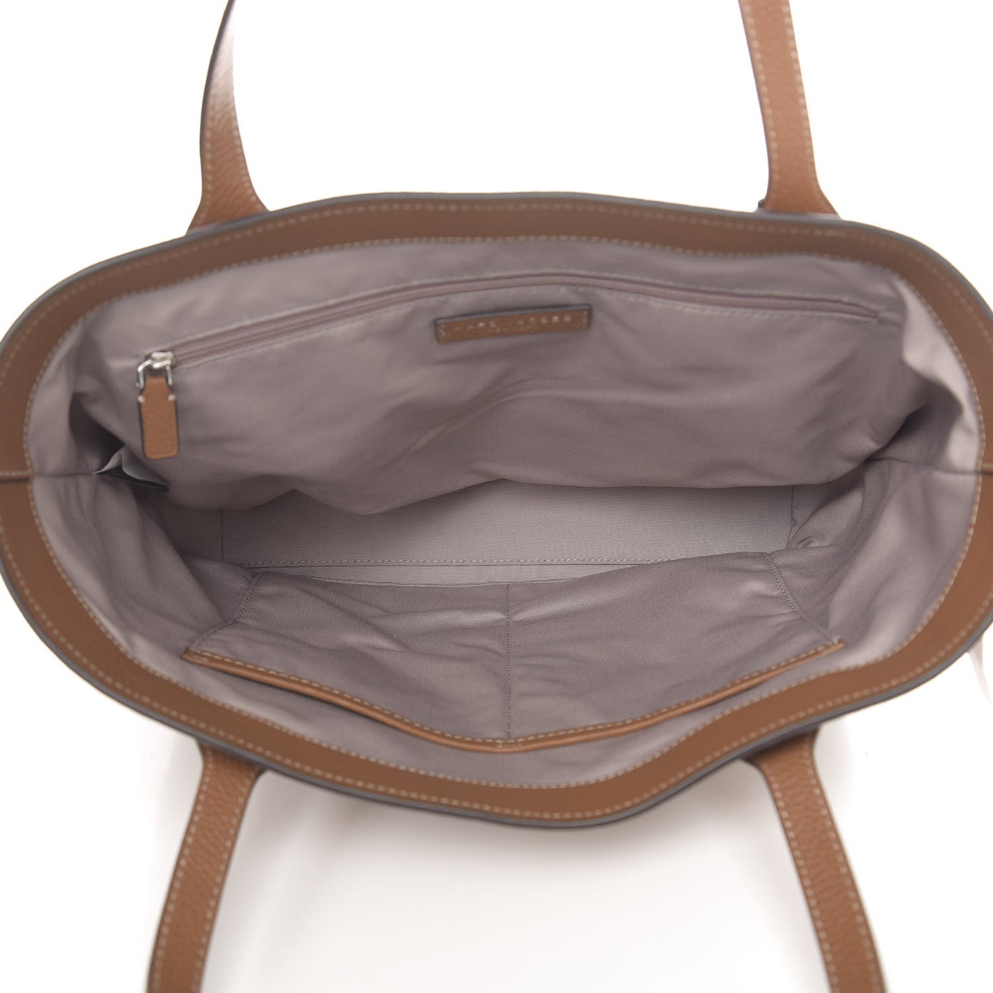 Pebbled Calfskin Shopping Tote Brown