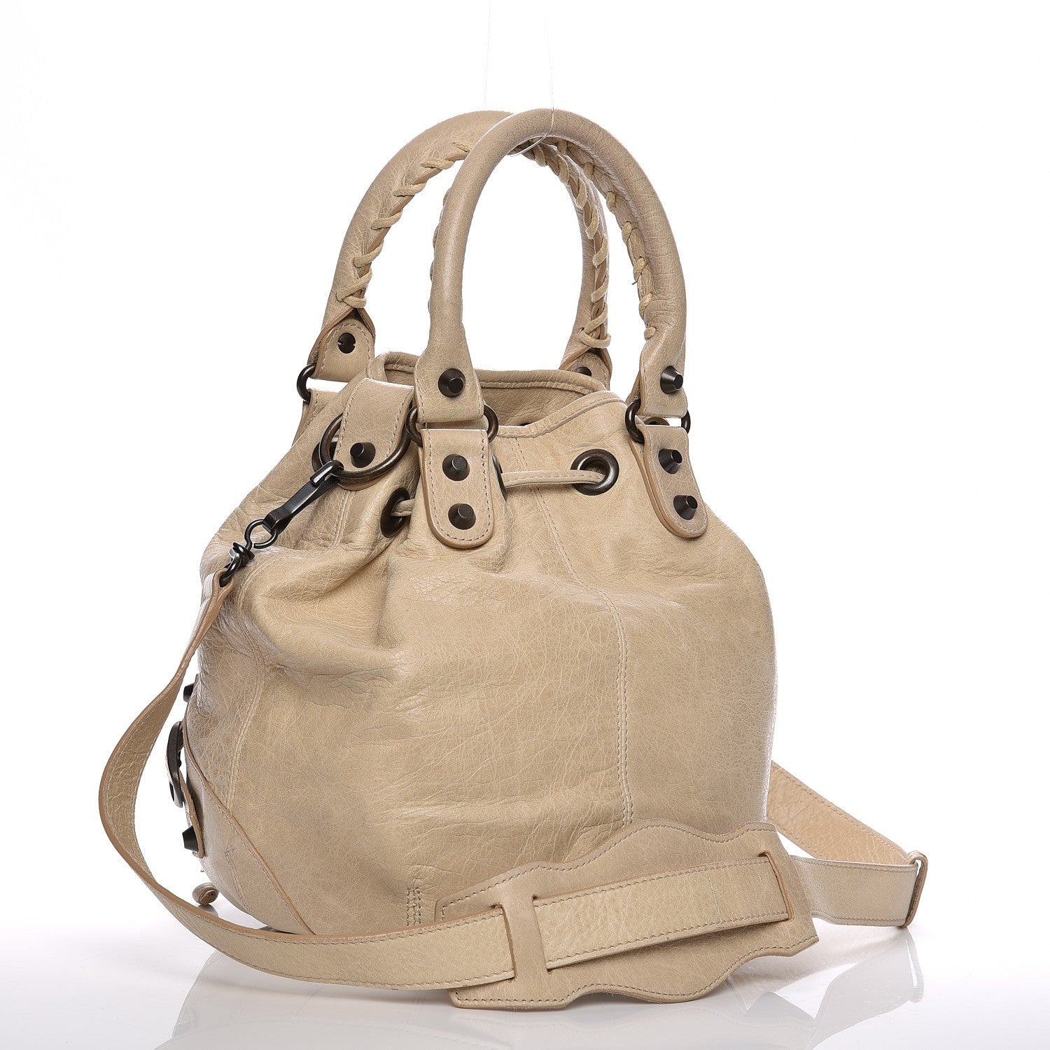 Balenciaga Agneau Classic Hardware Mini Pompon Praline 3 of 7