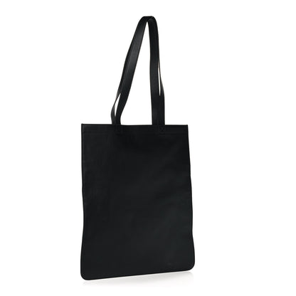 Fendi Vitello Grace Light Logo Fendi Pack Flat Shopping Tote Black 2 of 11