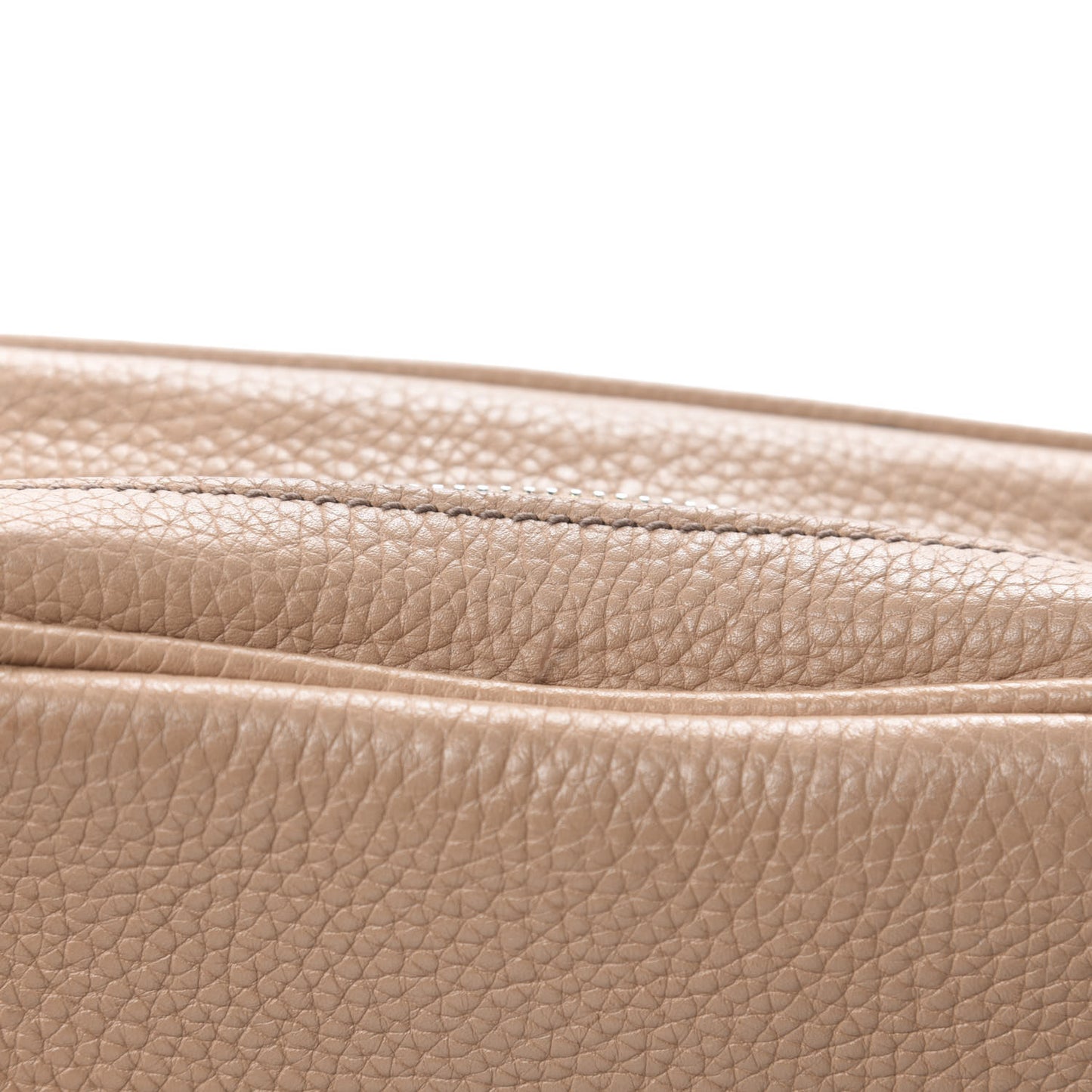 Pebbled Calfskin Small Soho Disco Bag Rose Beige