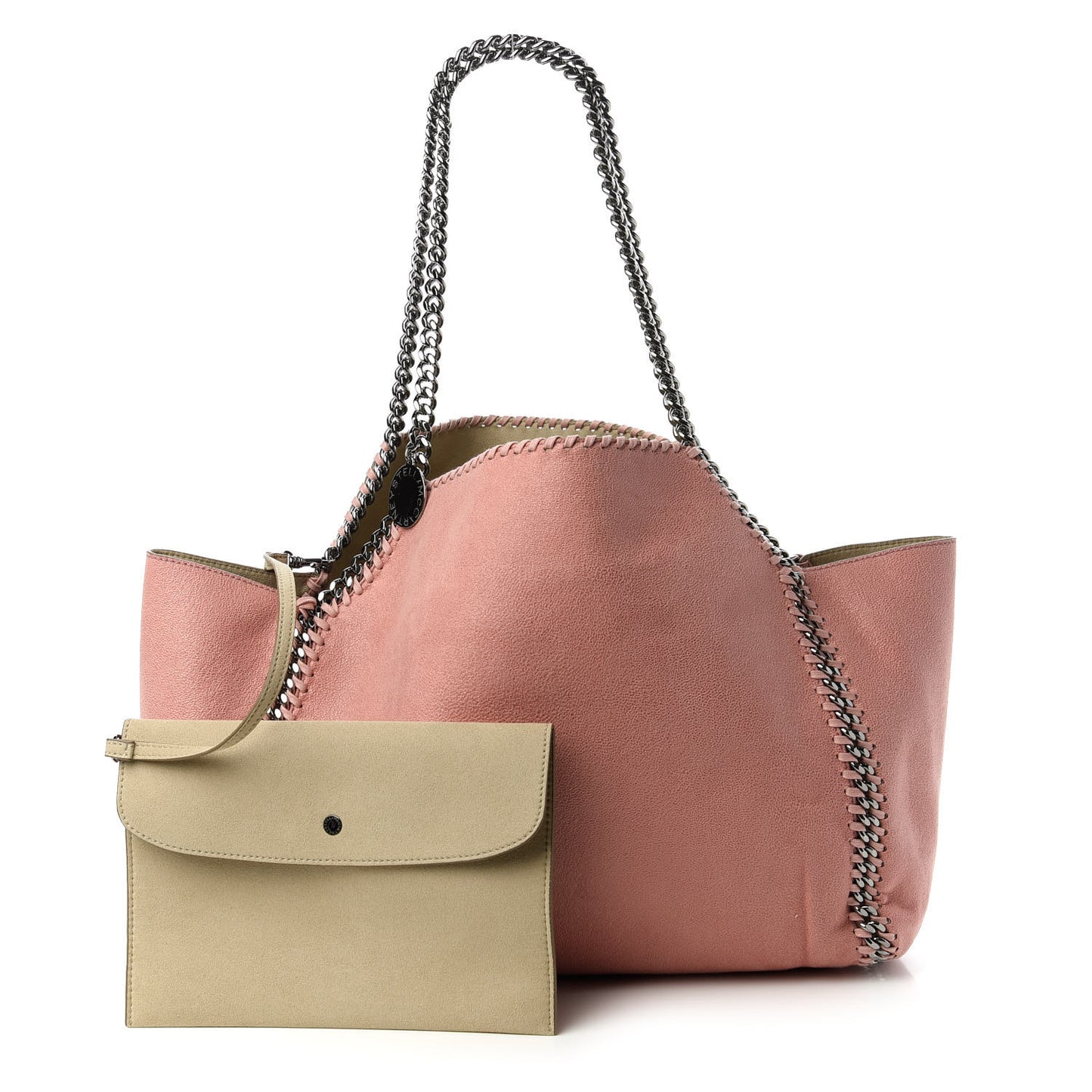 Shaggy Deer Falabella Reversible Tote Blush Pink Beige