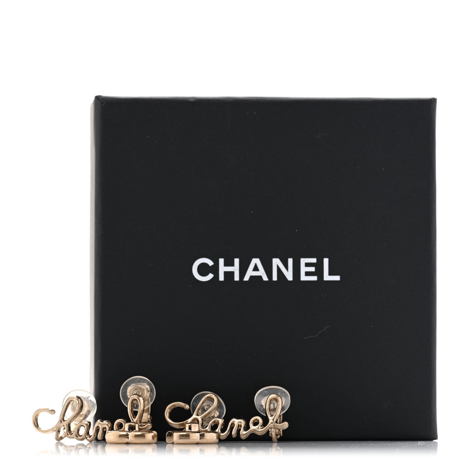 Chanel Metal Logo CC Turnlock Clip On Earrings Gold 5 of 5