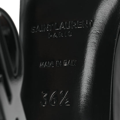 Saint Laurent Patent Calfskin Opyum 110 Sandals 36.5 Black 8 of 12