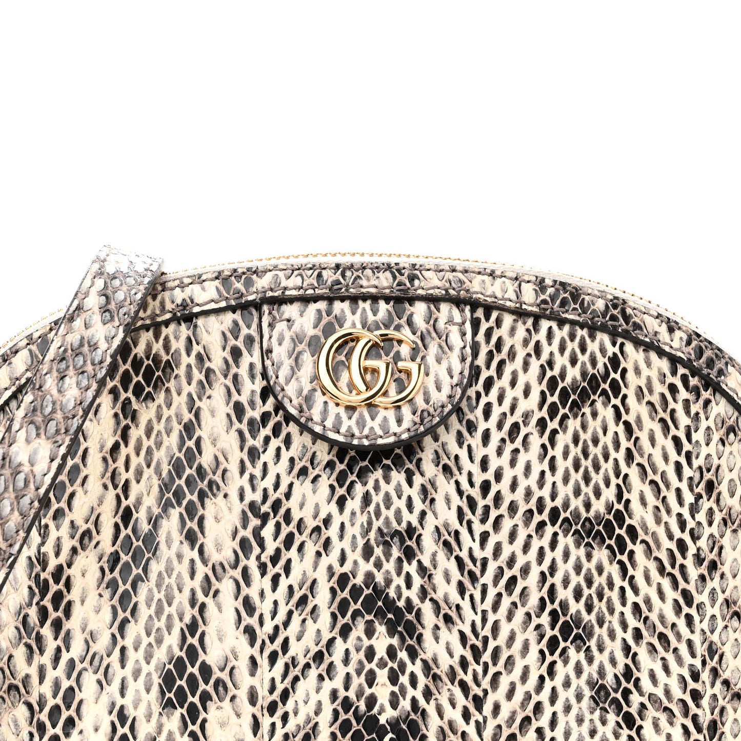 Snakeskin GG Small Ophidia Dome Shoulder Bag Roccia