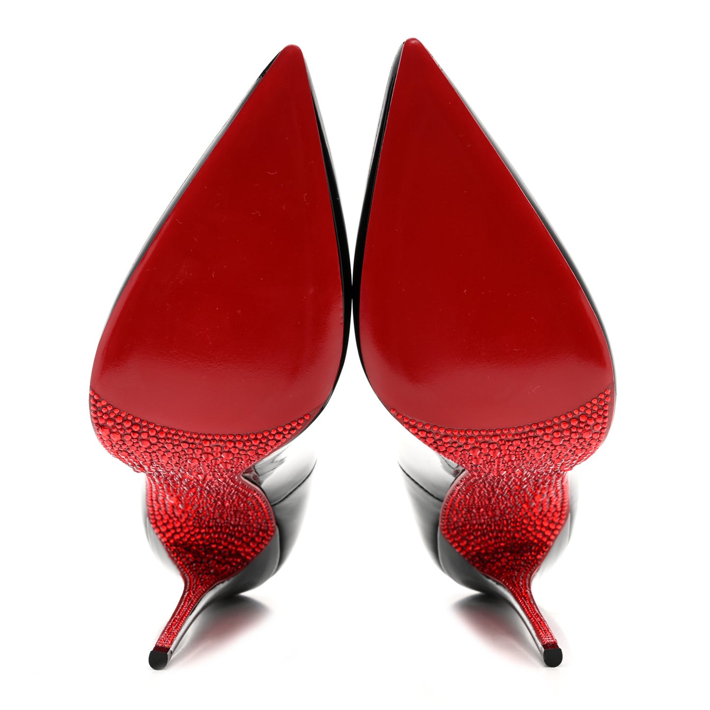 CHRISTIAN LOUBOUTIN Patent Crystal Suola So Kate 120 Pumps 38 Black Psy Loubi