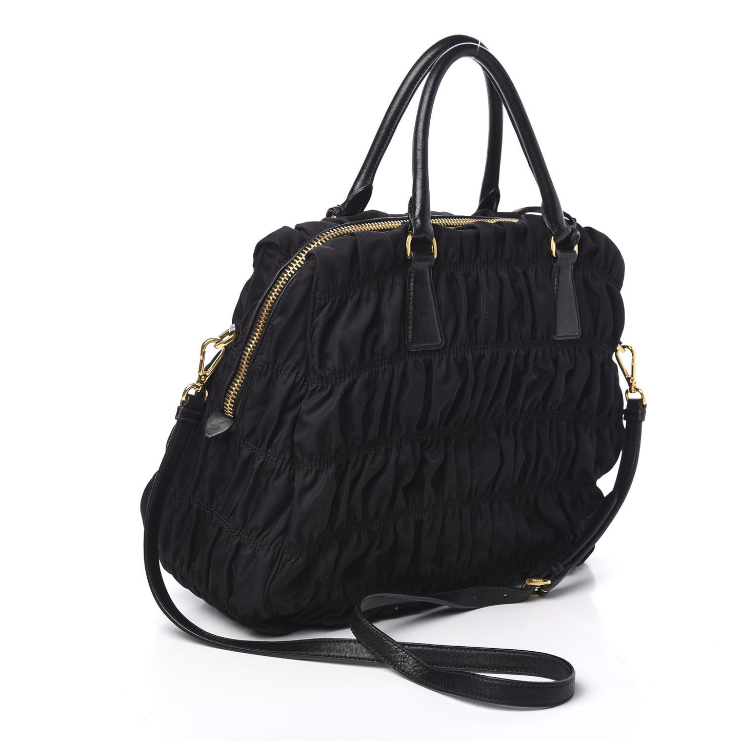 Tessuto Nylon Gaufre Tote Black