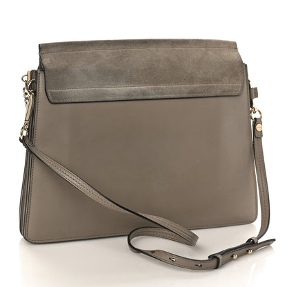 Chloe Calfskin Suede Medium Faye Shoulder Bag Motty Grey 2 of 11